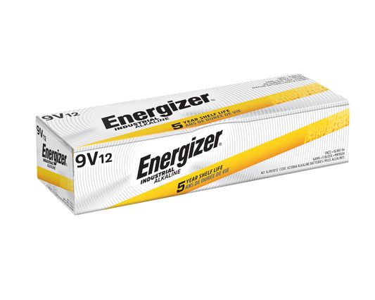 Energizer Industrial 9V Batteries, 9 Volt Energizer Industrial Alkaline Batteries, 1 Pack