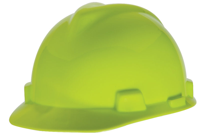 V-Gard Slotted Cap, Hi-Viz Yellow-Green, w/1-Touch Suspension