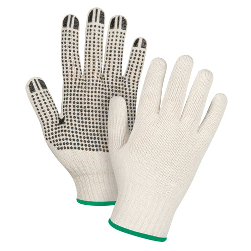 Cotton Dotted Gloves 7 Gauge Single Sided - Dozen