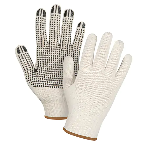 Dotted Gloves, Poly Cotton, Single Sided, Heavyweight, 7 Gauge - Dozen