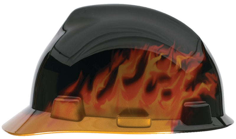 Specialty V-Gard Protective Cap Black Fire - w/ Fas-Trac Suspension