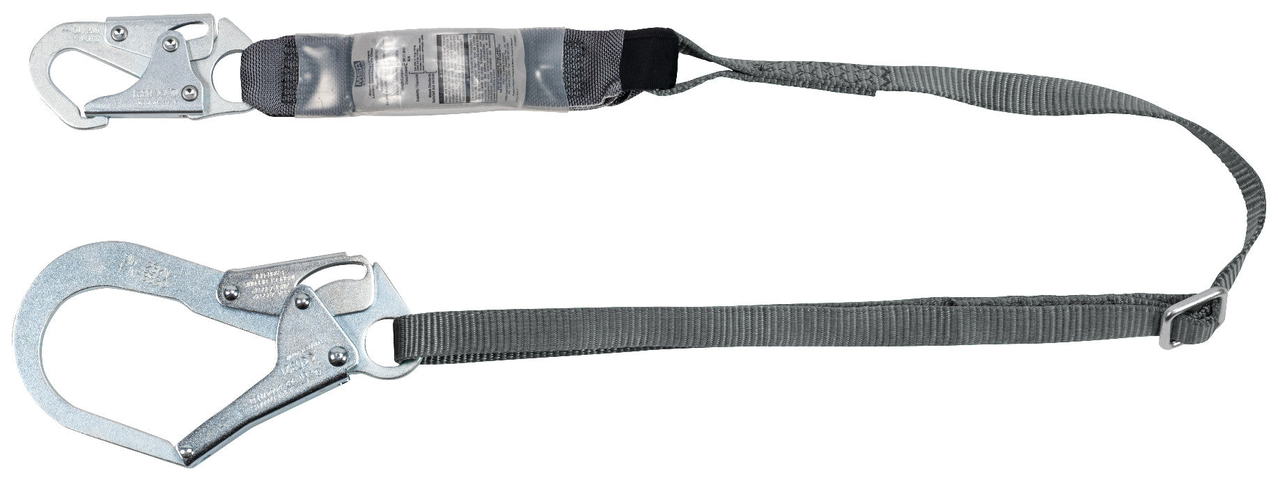 V-Series standard single-leg adjustable energy absorbing lanyard, 6', Small Snap Hook large snaphooks, CSA Z259.11-17, Lightweight Worker