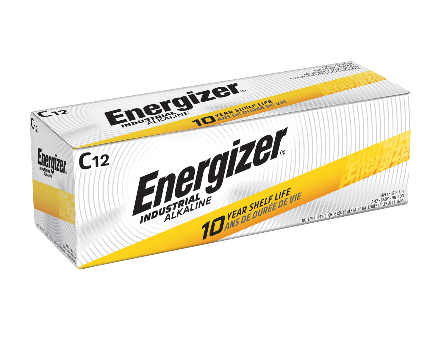 Energizer Industrial C Batteries, C Cell Energizer Industrial Alkaline Batteries