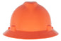 V-Gard Slotted full brim Hat, Hi-Viz Orange, w/Staz-On Suspension