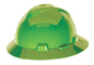 V-Gard Slotted full brim Hat, Brigth Lime Green, w/Staz-On Suspension