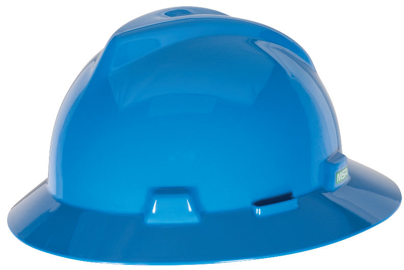 V-Gard Slotted full brim Hat, Blue, w/Fas-Trac III Suspension