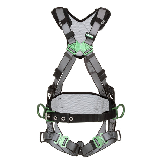 V-FIT Construction Harness, Super Extra Large, Back & Hip D-Rings, Quick-Connect Leg Straps, Shoulder Padding